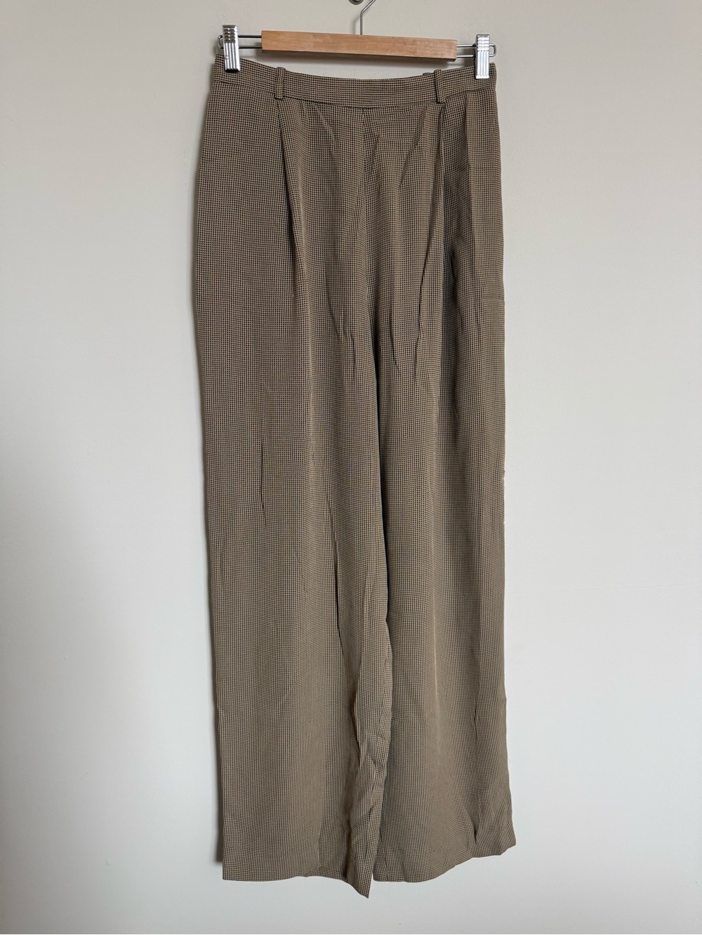 Ann Taylor Houndstooth Pant Suit Set Vest & Wide Leg Pants Size 8 Career Wear - Picture 9 of 12